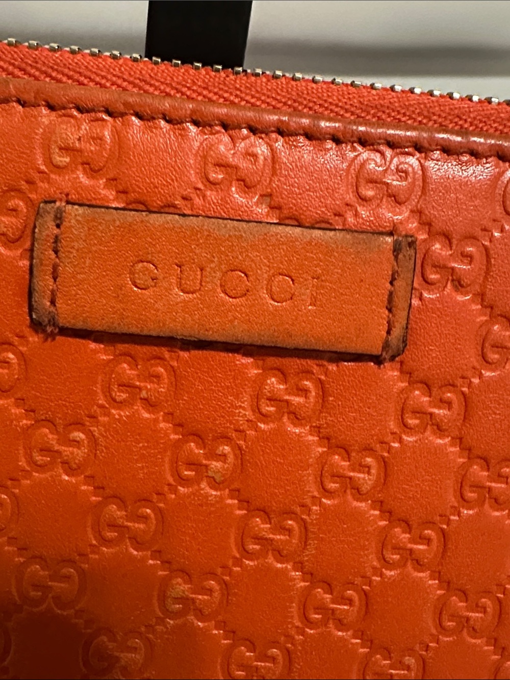 Gucci Orange Quilted Leather Zip Wallet - Picture 3 of 13